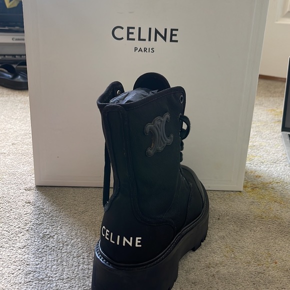 Celine bulky laced up Boot size 39 in black - Picture 2 of 4